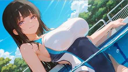 走る巨乳!泳ぐ巨乳!